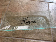 Load image into Gallery viewer, personalized clear glass serving platter