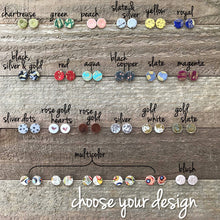 Load image into Gallery viewer, colorful metallic stud earrings