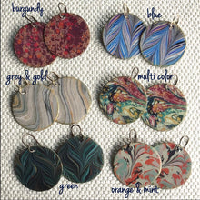 Load image into Gallery viewer, fall marble print earrings
