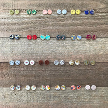 Load image into Gallery viewer, colorful metallic stud earrings