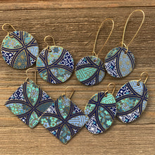 Load image into Gallery viewer, blue overlapping circles earrings