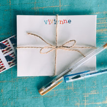 Load image into Gallery viewer, 10pk personalized kids stationery - notecard