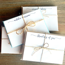 Load image into Gallery viewer, 10pk note card set:  variety, single greeting or custom