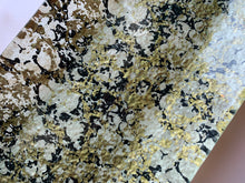 Load image into Gallery viewer, black, gold and cream glass serving platter