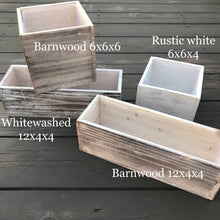 Load image into Gallery viewer, personalized rustic planters or centerpieces
