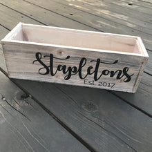 Load image into Gallery viewer, personalized rustic planters or centerpieces
