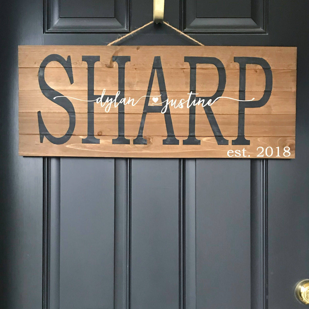 Personalized wood sign