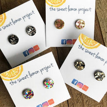 Load image into Gallery viewer, glitter stud earrings
