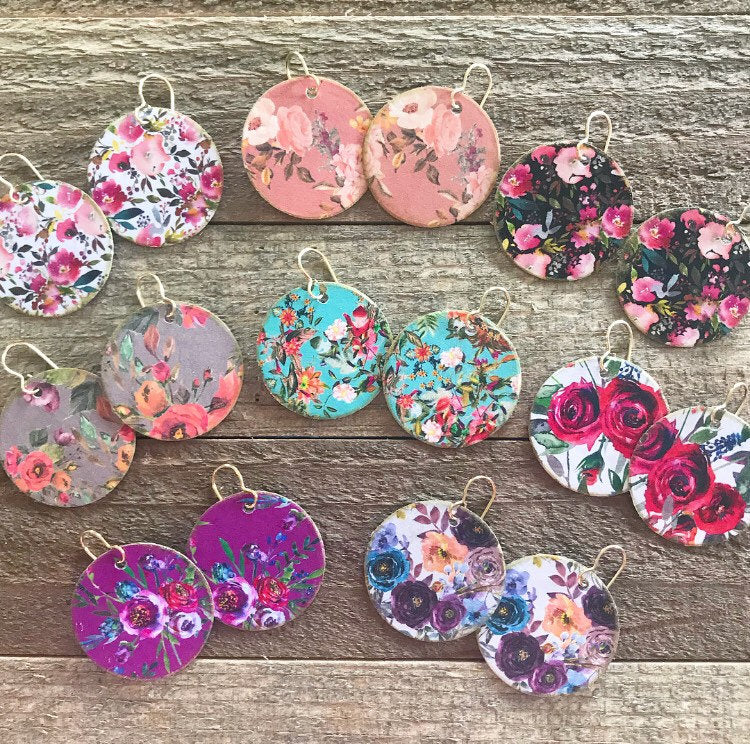 floral earrings