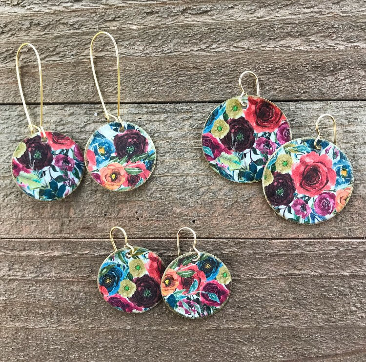 bold floral earrings