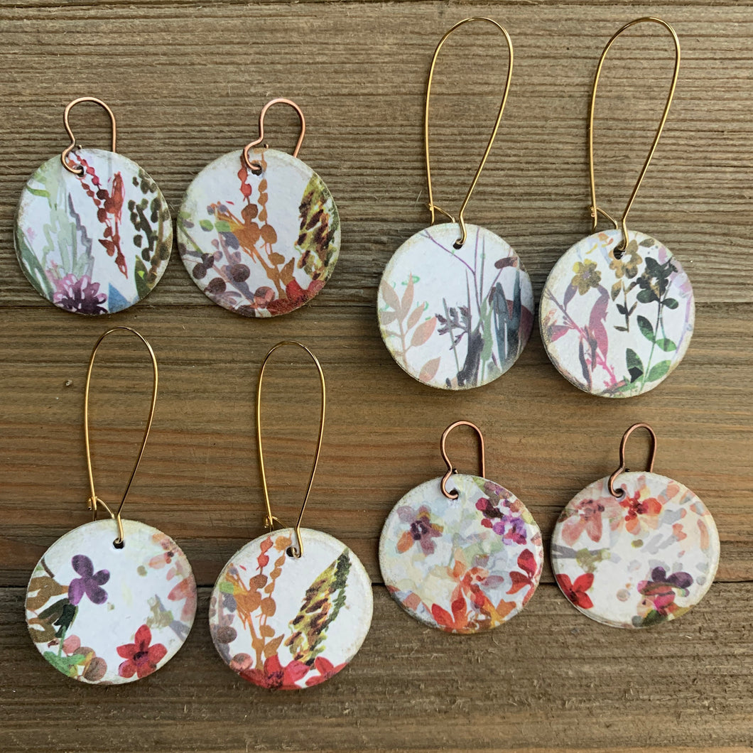 fall floral earrings