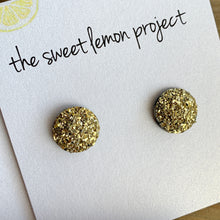 Load image into Gallery viewer, gold, silver or gunmetal stud earrings
