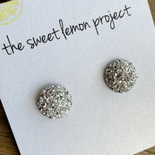 Load image into Gallery viewer, gold, silver or gunmetal stud earrings
