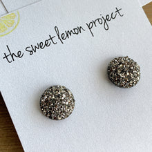 Load image into Gallery viewer, gold, silver or gunmetal stud earrings
